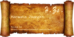Harmata Zsanett névjegykártya